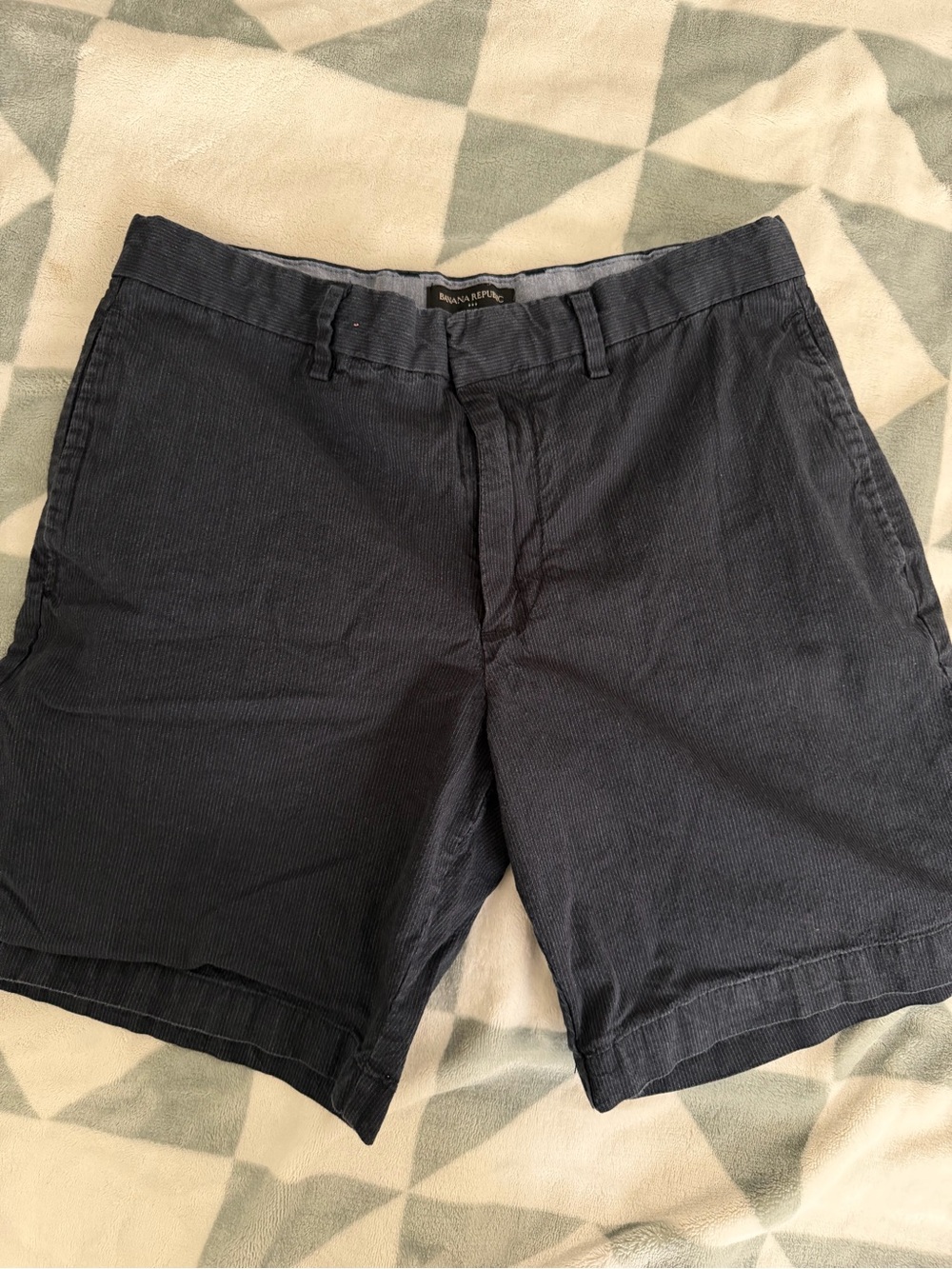 Banana Republic Men's Dark Navy Flat Front Shorts